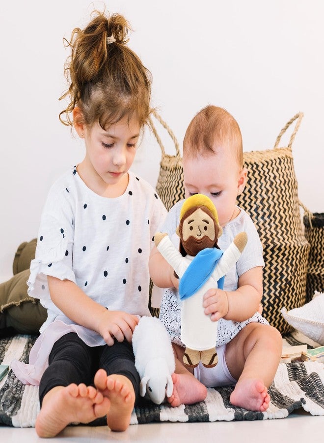 Yelakey 13" Jesus Plush Brown Jesus Stuffed Doll Christian Plushie Doll for Easter Christmas Church Religious Gifts for Kids Adults (brownblue) - Image 4
